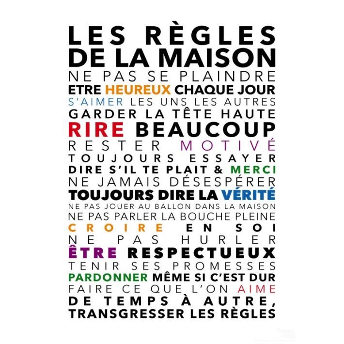 les regles de la maison
